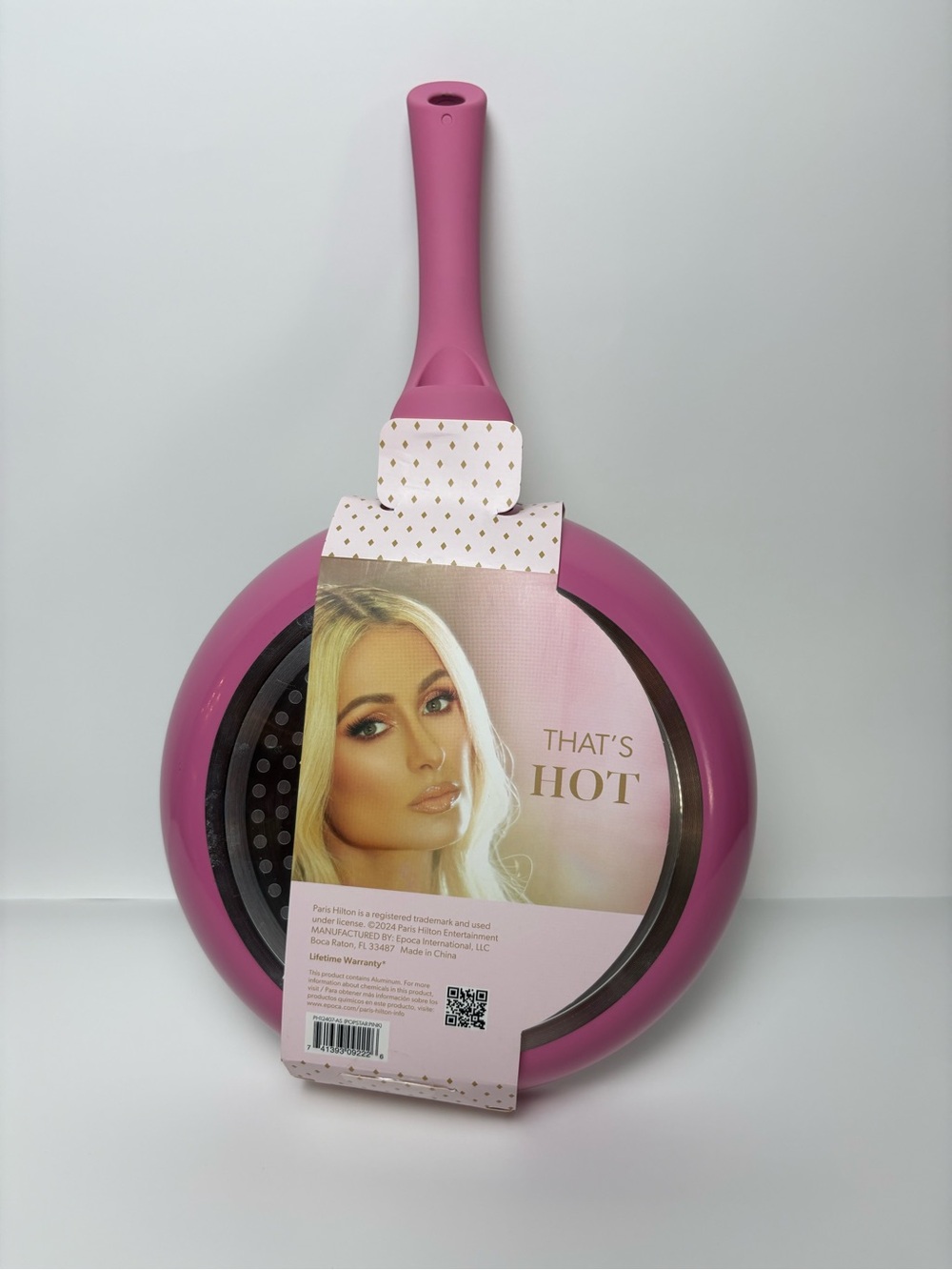 Paris Hilton 8” Ceramic Nonstick Fry Pan Popstar Pink NWT